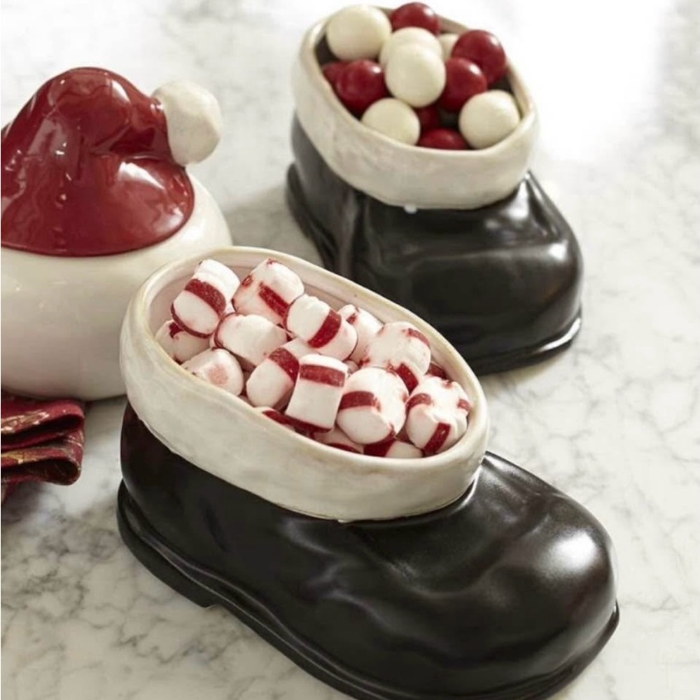 Pottery Barn Santa Boots Snack Boots